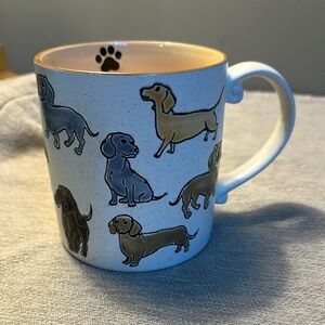 Dachshund Dog Mug - White and Tan